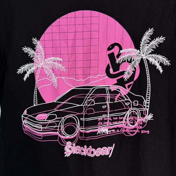 Blackbear Shirt Womens XS No Love Lyric Vaporwave Graphic Car Palm Tee Tshirt - Picture 3 of 8